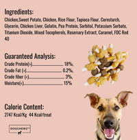 DOGCHEWZ™ Rawhide Free Kabobs Dog Chew Treats 5" (24 Ct/Bag) - Chicken Flavor