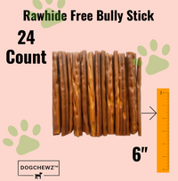 DOGCHEWZ™ Rawhide Free Bully Stick Dog Chew Treats 6" (24 Count)