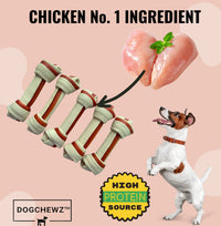 DOGCHEWZ™ Rawhide Free Knotted Bone Chicken Small Dog Chew Treats 5" (5 Ct/Bag)